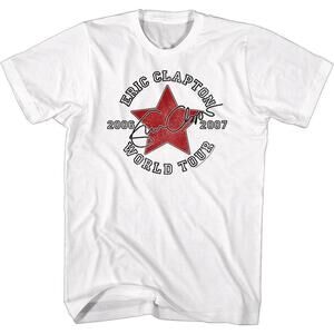 Eric Clapton World Tour White Adult T Shirt